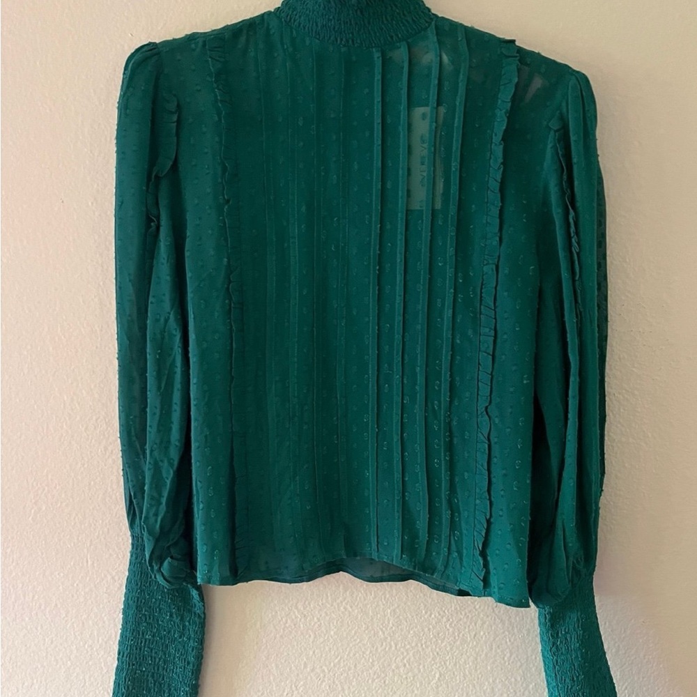 Farm Rio Teal Blouse